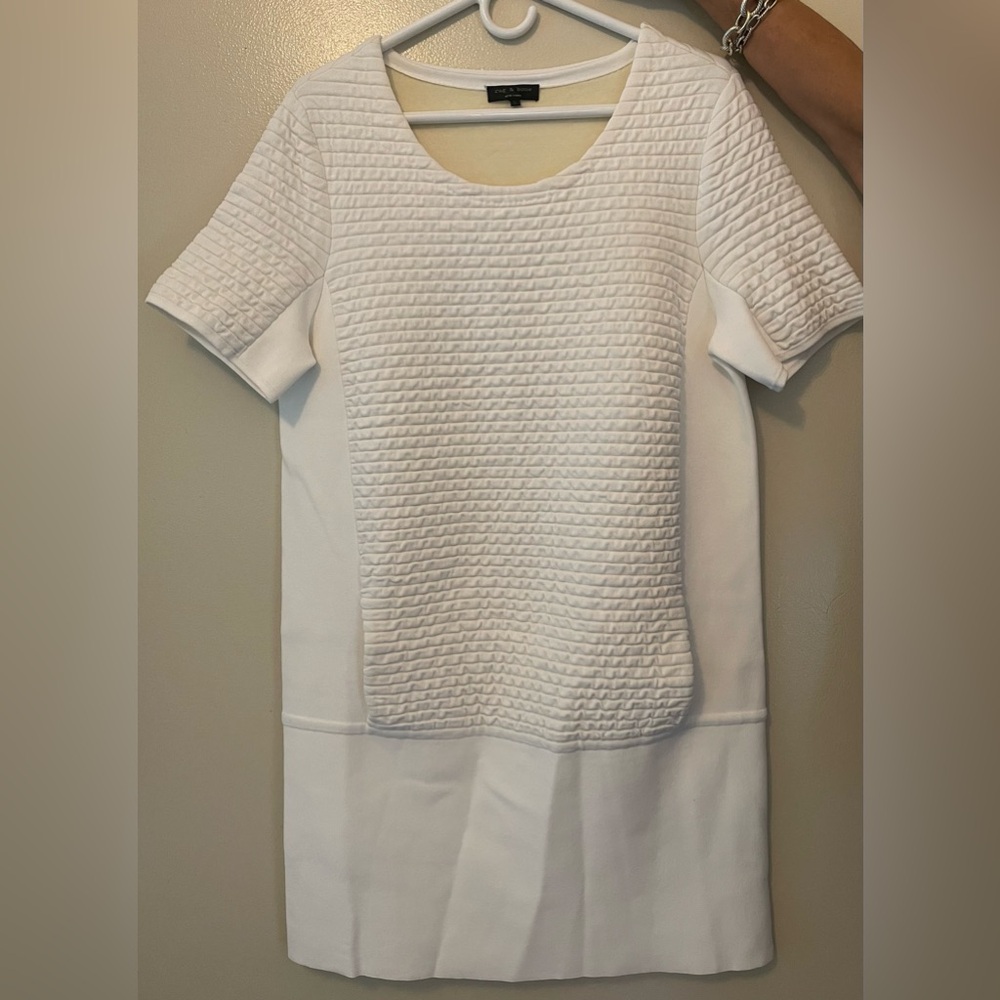Rag & Bone white quilted mini dress